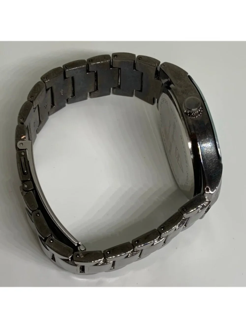 Geoffrey Beene Diamond men’s watch black tone 42mm quartz up to 7.5” running